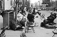Soup Kitchen : St Luke's Lutheran Church : Hell's Kitchen : Food queues : Food lines : Hell's Kitchen : Streetlife, New York, Photo by Richard Moore